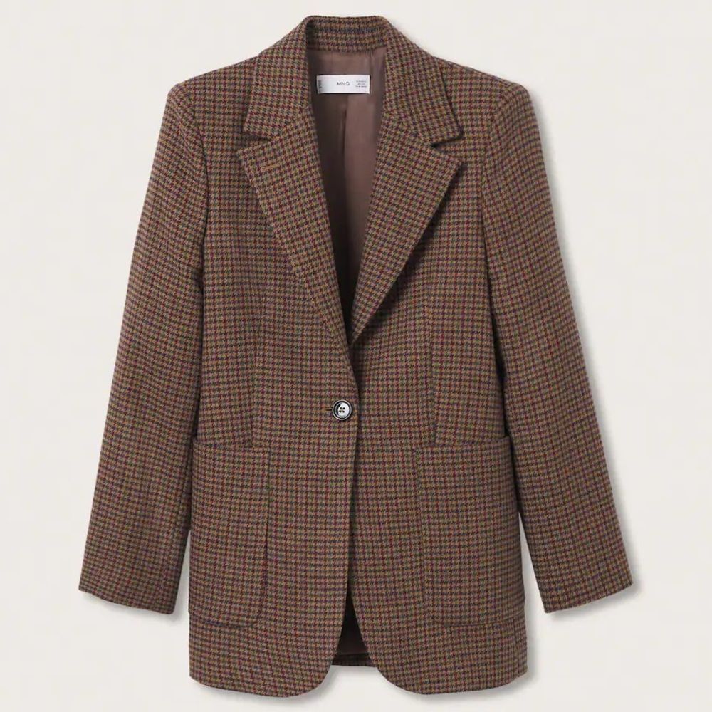Mango Wool Blend Blazer Patch Pockets New - Picture 4 of 4